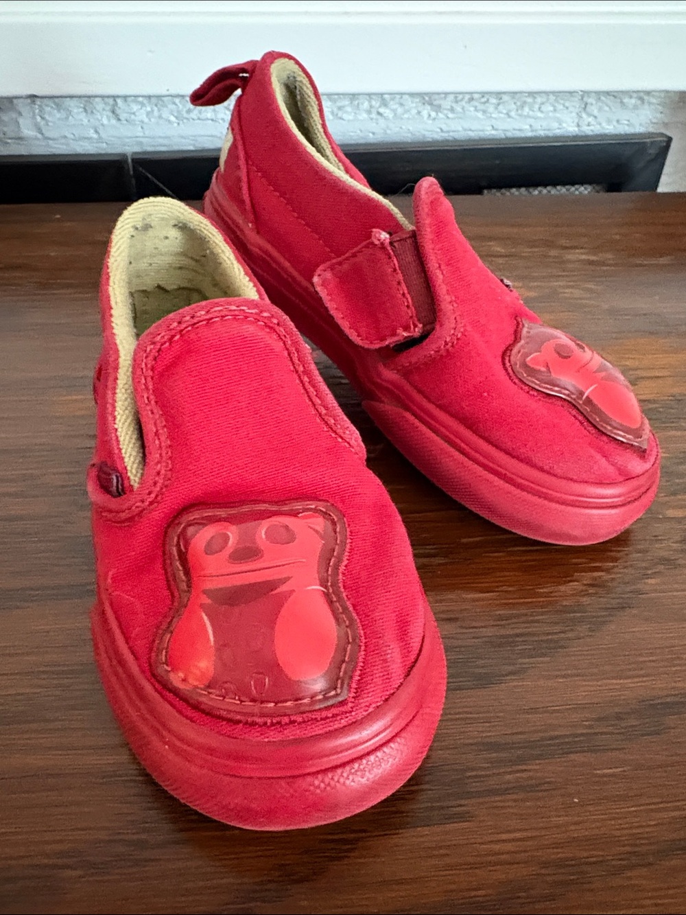 BANS x HARIBO Red Gummy Bear Slip On Sneakers Size 8
